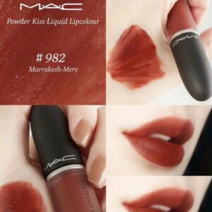 Son Mac Kem Powder Kiss 982 Marrakesh-Mere – Đỏ Đất - Image 5