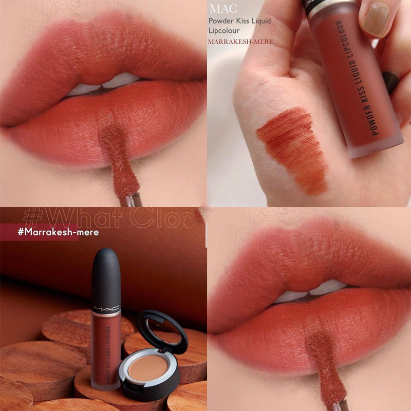 Son Mac Kem Powder Kiss 982 Marrakesh-Mere – Đỏ Đất - Image 2