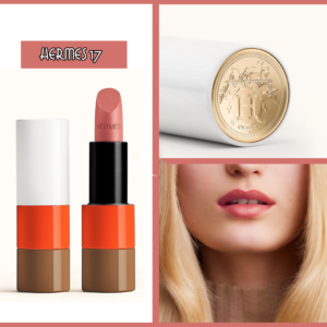 Son Hermès Ebloui Satin Limited Edition Màu 17 Beige – Cam nâu nude - Image 6