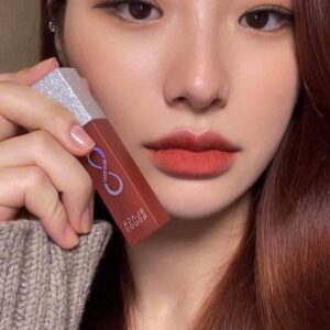 Son Black rouge Air Fit Velvet Tint Ver 8 màu A43 - Đỏ cam chili - Image 4