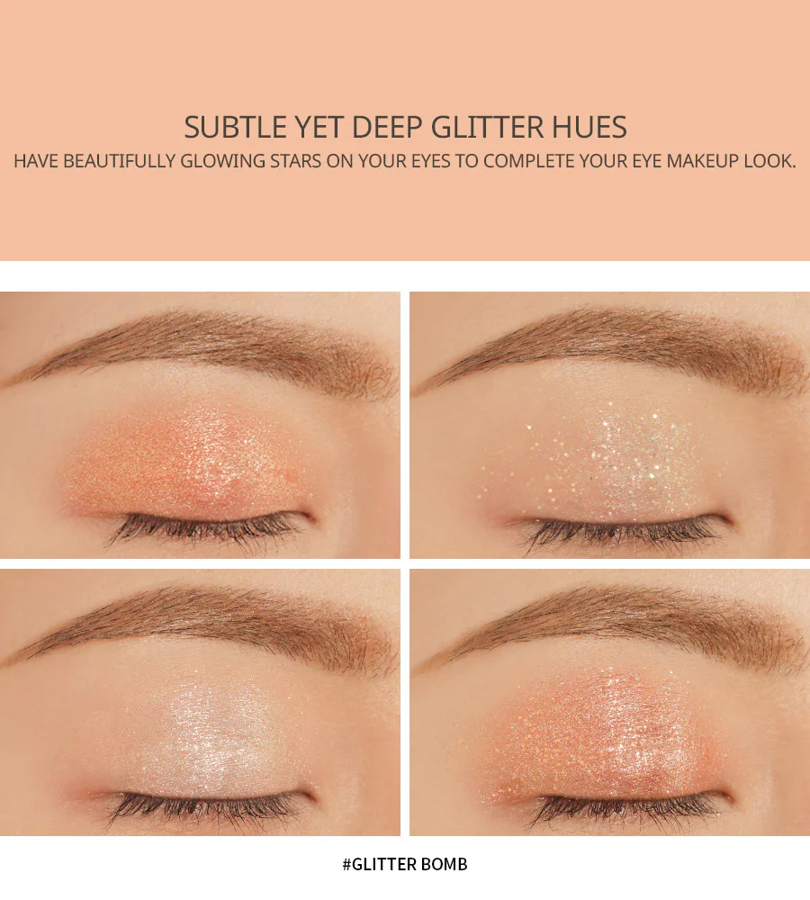Bảng Phấn Mắt 4 ô 3CE Mini Multi Eye Color Palette - Glitter Bomb - Image 4