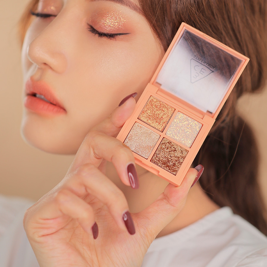 Bảng Phấn Mắt 4 ô 3CE Mini Multi Eye Color Palette - Glitter Bomb - Image 7