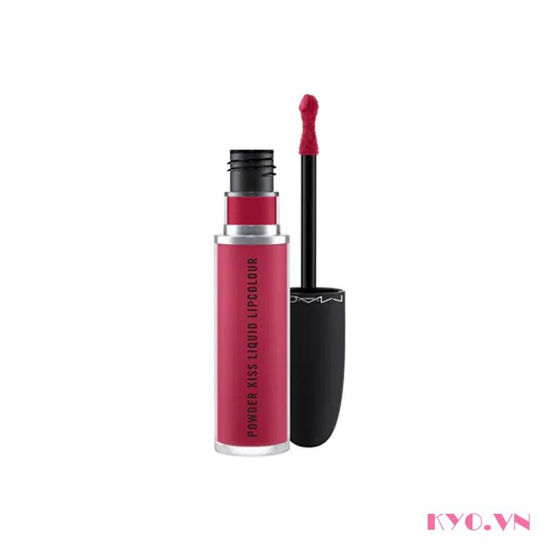 Son Kem Mac Powder Kiss Liquid Lipcolour 980 Elegance is Learned – Đỏ hồng
