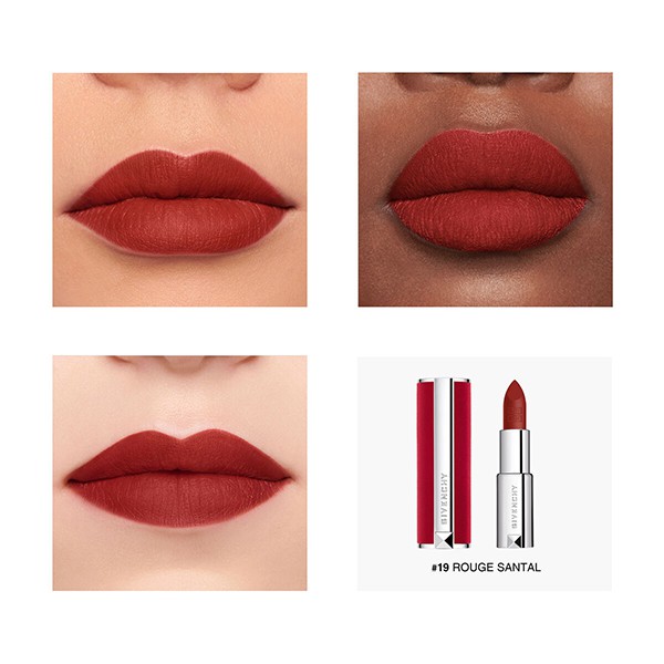 Son Givenchy Le Rouge Deep Velvet Màu 19 Rouge Santal - Màu Đỏ Gạch - Image 4