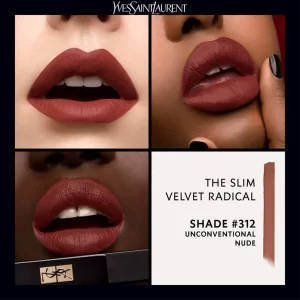 Son YSL The Slim Velvet Radical 312- Màu Đỏ Đất - Image 5