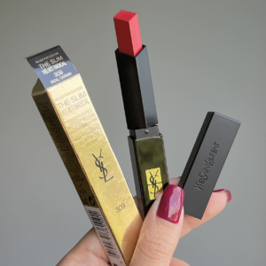 Son YSL The Slim Velvet Radical 309 Fatal Carmin - Màu Đỏ Rượu - Image 8