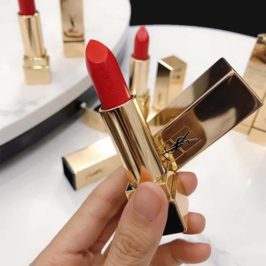 Son YSL Rouge Pur Couture Satin Radiance Lipstick 73 Rhythm Red - Màu Đỏ Tươi Ánh Cam - Image 4