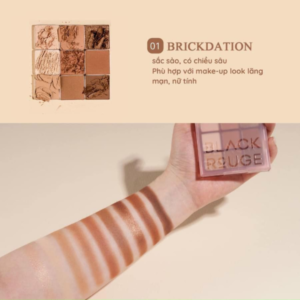 Bảng phấn mắt 9 ô Black Rouge Colordation Mood Palette MO01 Brickdation - Tone Nâu Trầm Colordation Mood Palette được chia làm 3 hàng màu: Light (Màu sáng) - Point (Nổi bật, tạo điểm nhấn) - Deep (Màu trầm).