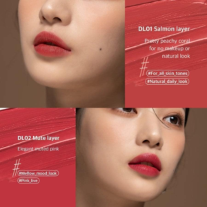 Son Black Rouge Double Layer Over Velvet DL02 Mute Layer - Màu Hồng Đào