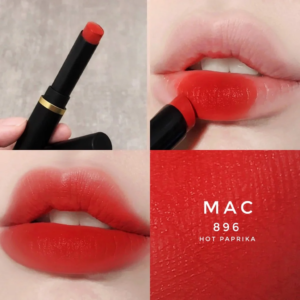 Son MAC Powder Kiss Velvet Blur Slim 896 Hot Paprika - Màu Cam Hồng - Image 3