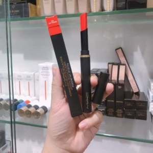 Son MAC Powder Kiss Velvet Blur Slim 896 Hot Paprika - Màu Cam Hồng - Image 8
