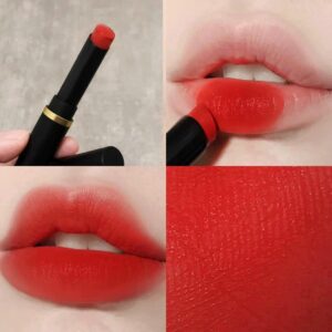 Son MAC Powder Kiss Velvet Blur Slim 875 Devoted To Danger - Màu Đỏ Cam - Image 3