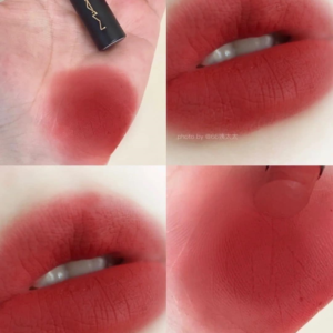 Son MAC Powder Kiss Velvet Blur Slim 877 Devoted To Chili - Màu Đỏ Đất - Image 9