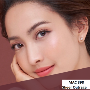 Son MAC Powder Kiss Velvet Blur Slim 898 Sheer Outrage - Màu Hồng Đào - Image 4