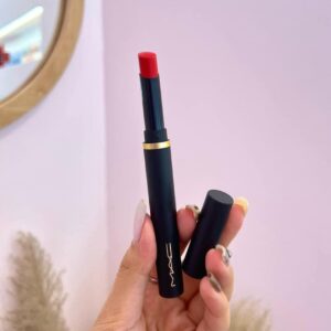 Son MAC Powder Kiss Velvet Blur Slim 895 Sorry Not Sorry - Màu Cam Cháy - Image 9