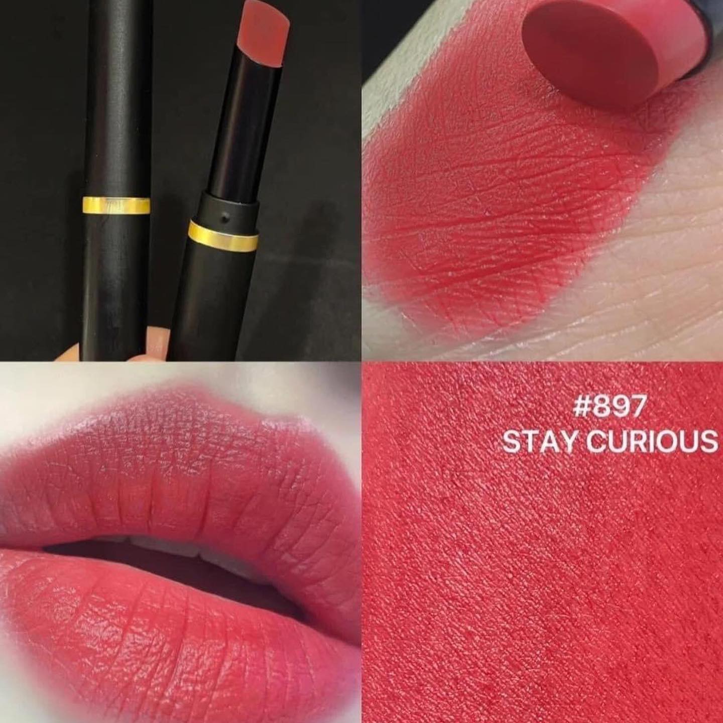 Son MAC Powder Kiss Velvet Slim 897 Stay Curious - Màu Đỏ Hồng - Image 3