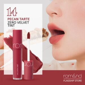 Son Romand Zero Velvet Tint #14 Pecan Tarte - Màu Nâu Ánh Hoa Hồng - Image 3