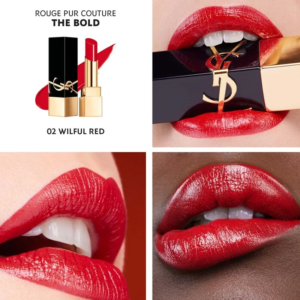 Son YSL The Bold 02 Wilful Red - Màu Đỏ Cam (New) - Image 3