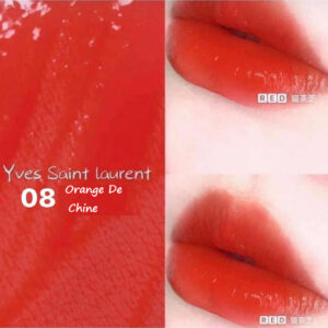Son Kem YSL Rouge Pur Couture Glossy Stain Laque 08 Orange De Chine – Màu Cam Đào - Image 4