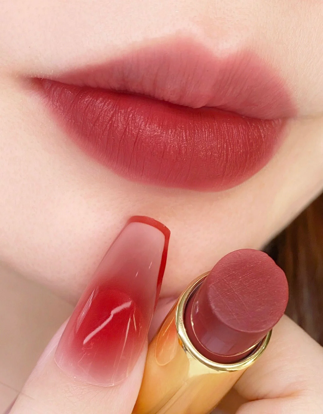 Son Tom Ford Lip Color Satin Matte 90 Fete - Màu Đỏ Hồng Đất (New) - Image 2