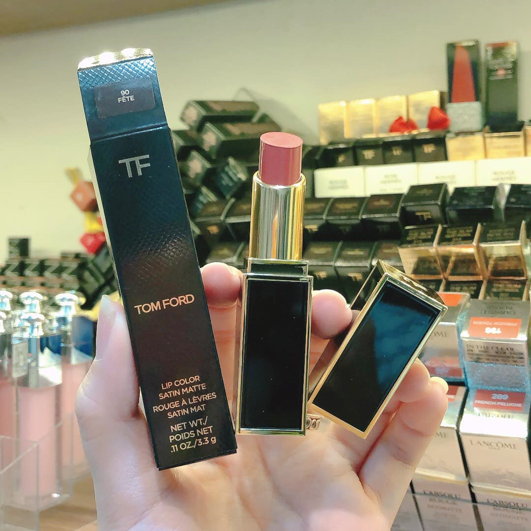 Son Tom Ford Lip Color Satin Matte 90 Fete - Màu Đỏ Hồng Đất (New) - Image 6