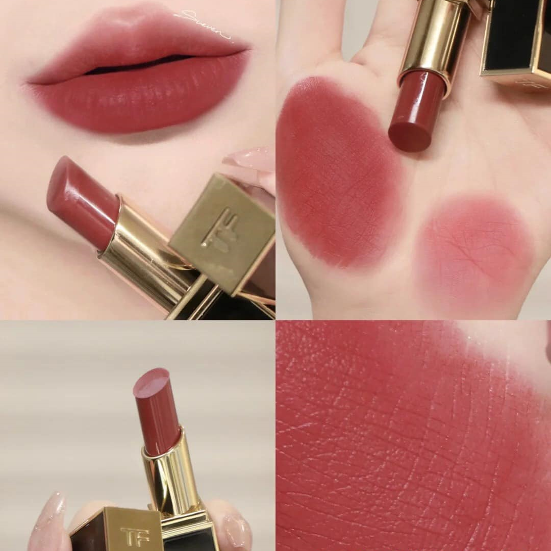 Son Tom Ford Lip Color Satin Matte 90 Fete - Màu Đỏ Hồng Đất (New) - Image 3