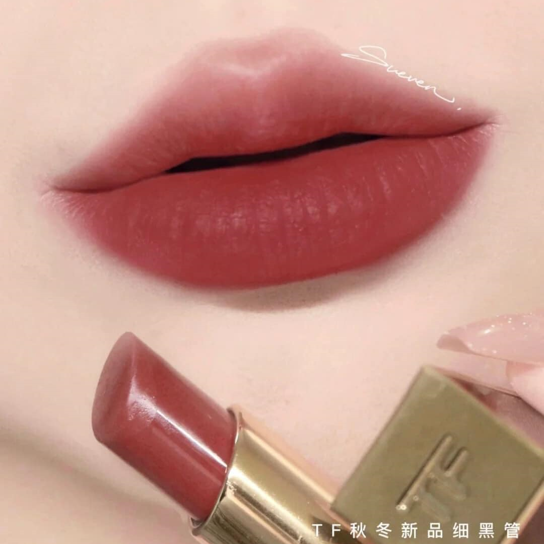 Son Tom Ford Lip Color Satin Matte 90 Fete - Màu Đỏ Hồng Đất (New) - Image 7