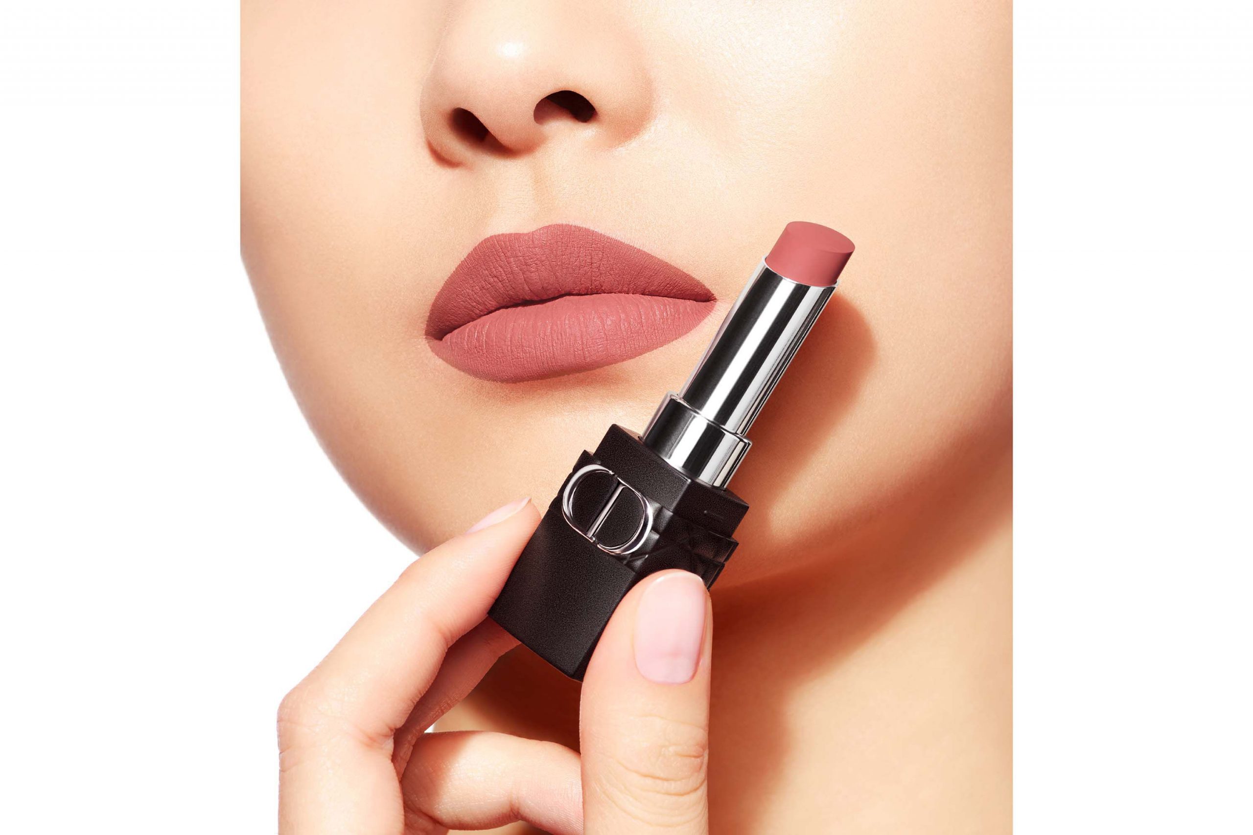 Son Dior Rouge Forever Transfer Proof Lipstick 100 Forever Nude Look (New) - Màu Hồng Nude - Image 2
