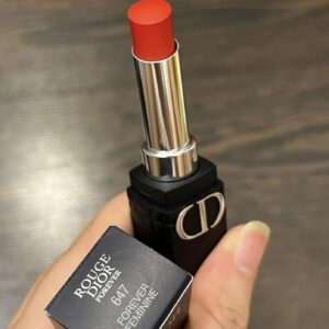 Son Dior Rouge Forever Transfer Proof Lipstick 647 Forever Feminine (New) - Màu Đỏ Cam - Image 8