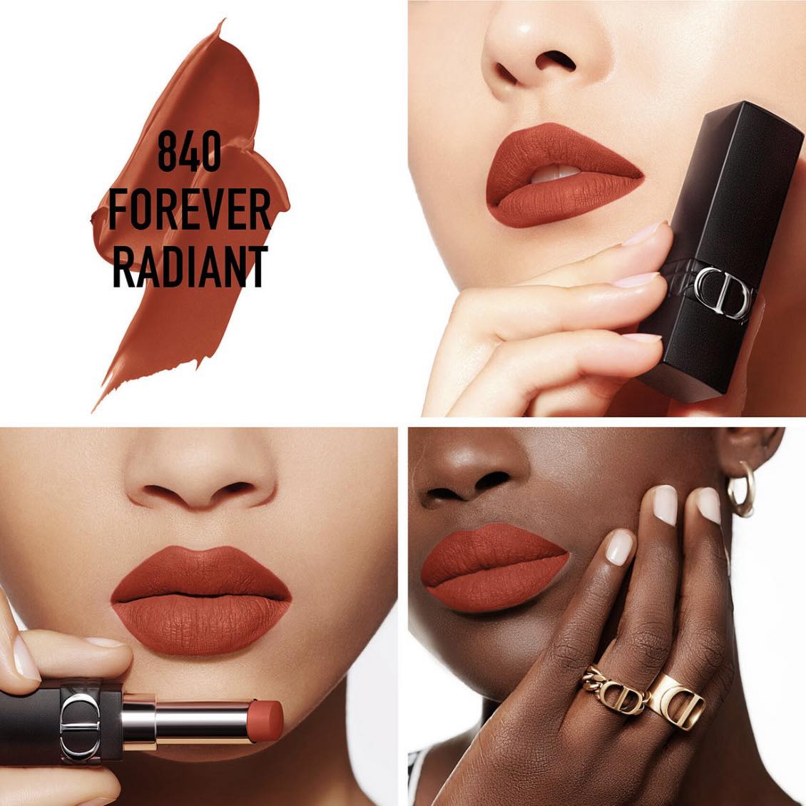 Son Dior Rouge Forever Transfer Proof Lipstick 840 Forever Radiant (New) - Màu Đỏ Gạch - Image 3