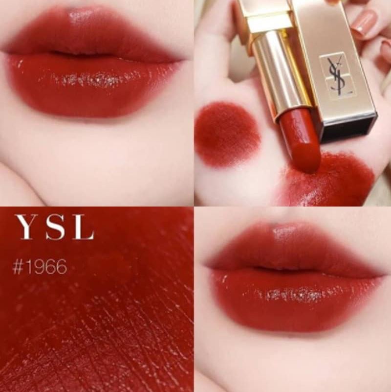 Son YSL Rouge Pur Couture Satin Lipstick Collection 1966 Rouge Libre (New) - Màu Đỏ Gạch - Image 3