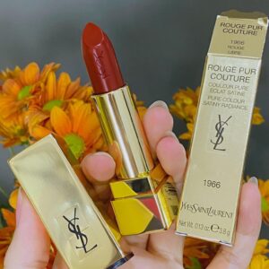 Son YSL Rouge Pur Couture Satin Lipstick Collection 1966 Rouge Libre (New) - Màu Đỏ Gạch - Image 5