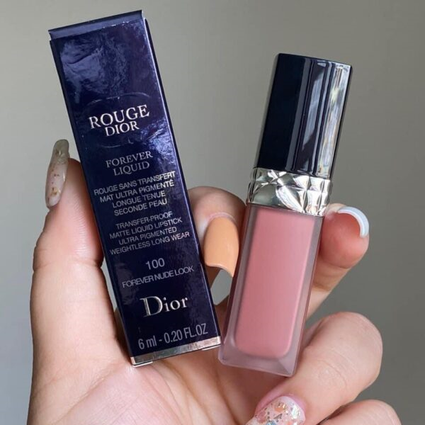 Son Kem Dior Rouge Forever Liquid 100 Forever Nude - Màu Hồng Nude - Image 5