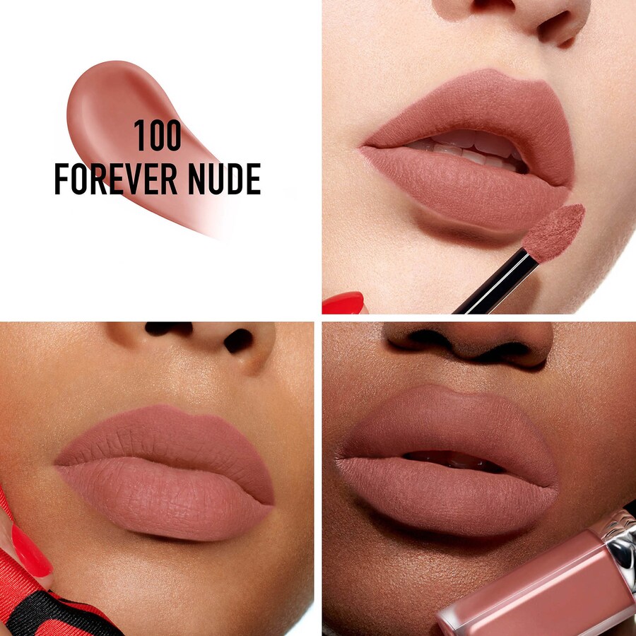 Son Kem Dior Rouge Forever Liquid 100 Forever Nude - Màu Hồng Nude - Image 3