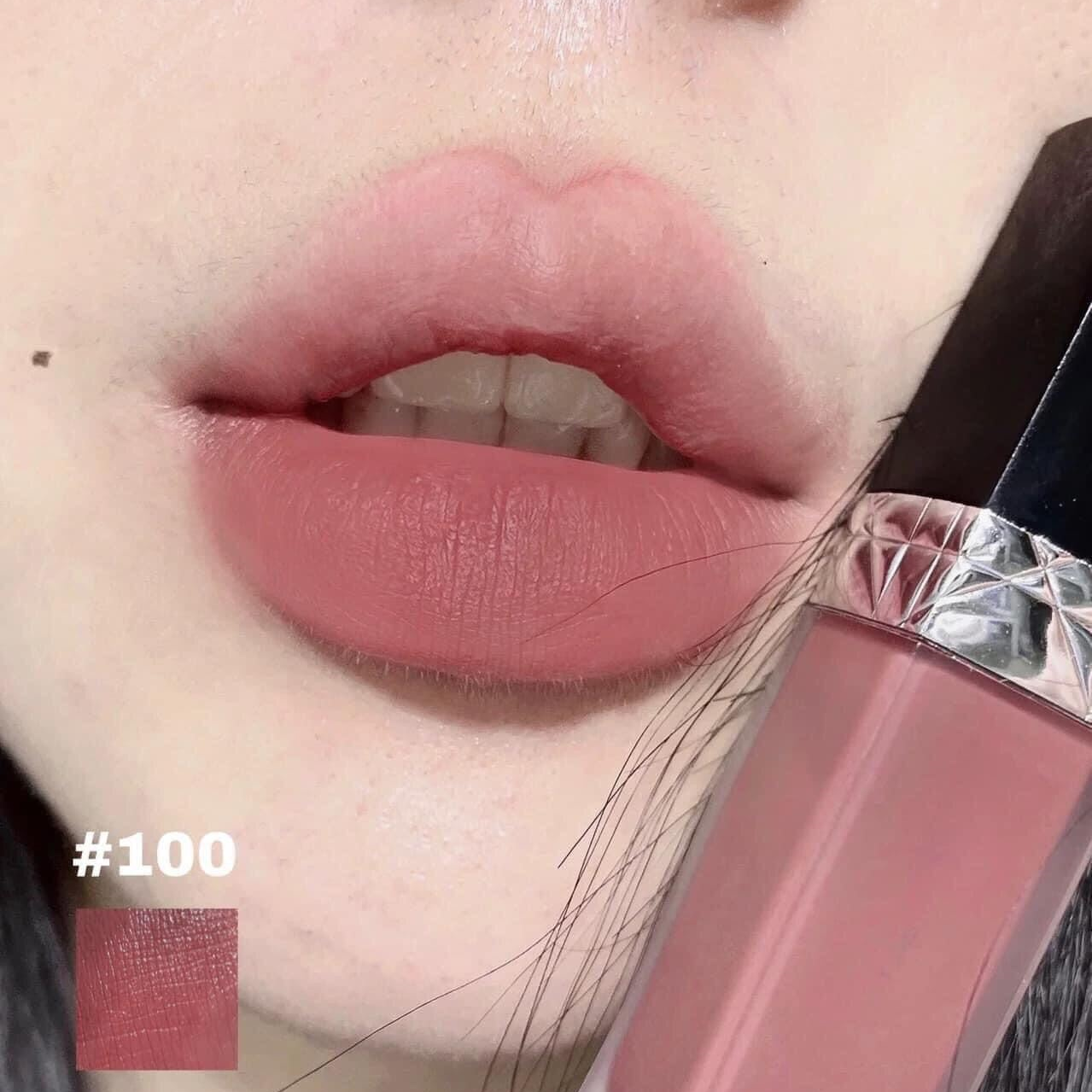 Son Kem Dior Rouge Forever Liquid 100 Forever Nude - Màu Hồng Nude - Image 2