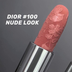 Son Dior Rouge Dior Couture Colour Refillable Lipstick Limited Edition 100 Nude Look Velvet - Màu Hồng Nude - Image 6