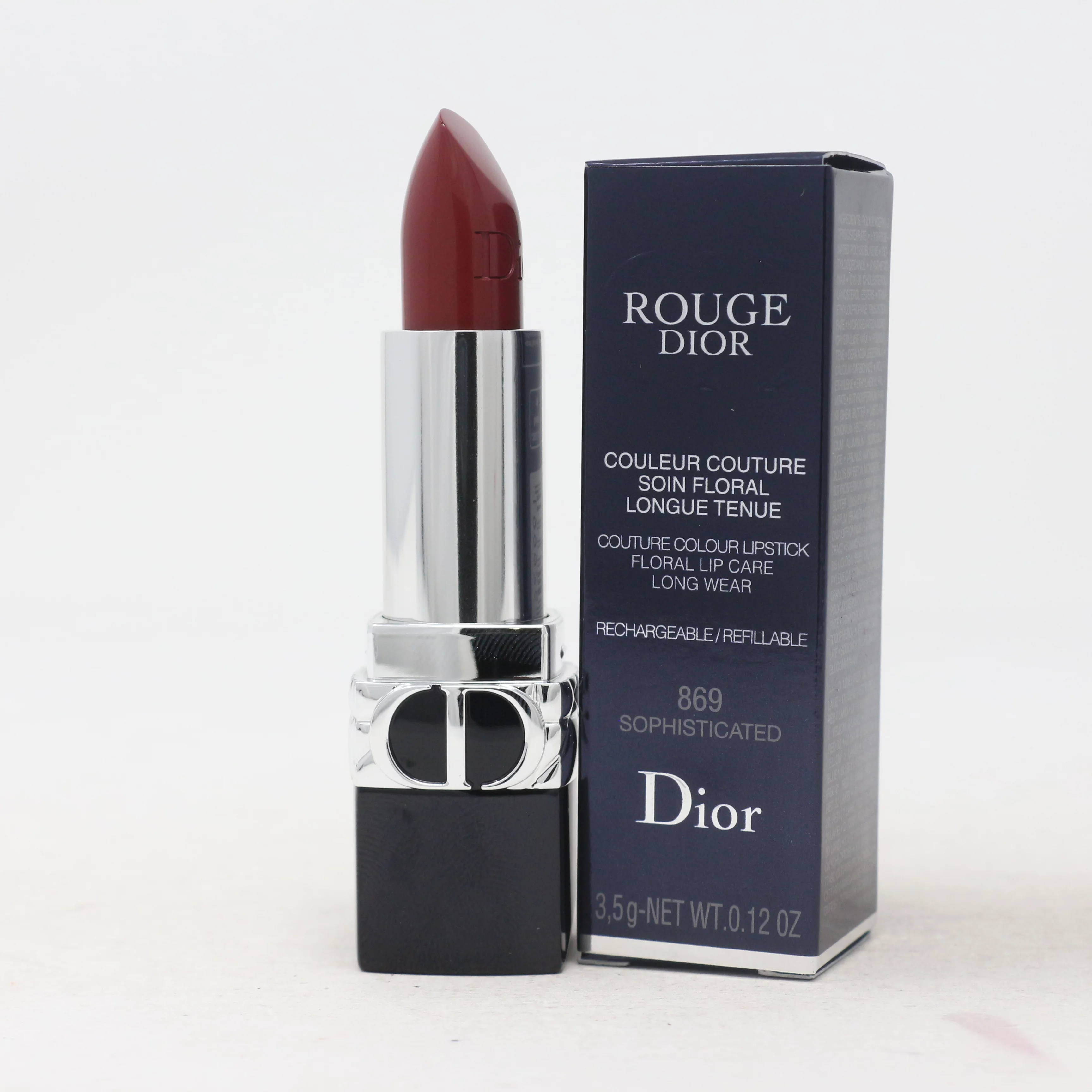 Son Dior Rouge Dior Satin 869 Sophisticated New - Màu Đỏ Nâu - Image 7