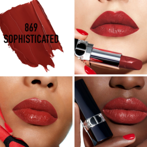Son Dior Rouge Dior Satin 869 Sophisticated New - Màu Đỏ Nâu - Image 10