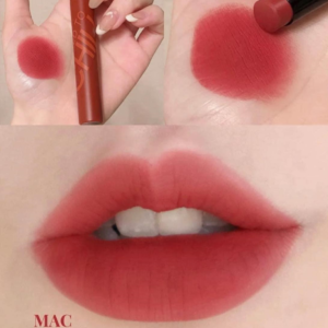 Son MAC Chili'S Crew Powder Kiss Velvet Blur Slim 877 Devoted To Chili (Limited Edition) - Màu Đỏ Gạch - Image 3