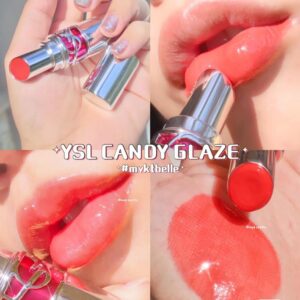 Son YSL Rouge Volupte Candy Glaze 12 Coral Excitement - Màu Cam San Hô - Image 3