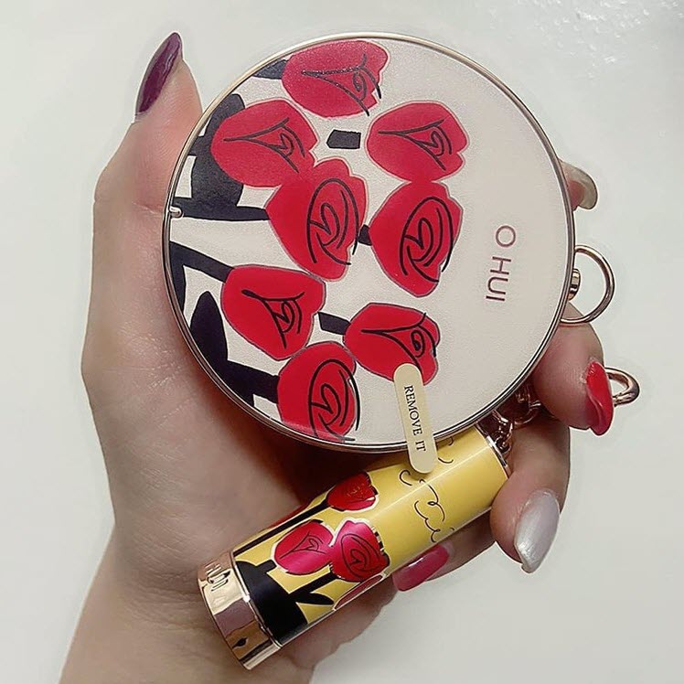 Set Phấn Nước Chống Nắng Ohui Ultimate Cover Lifting Cushion Flower Limited Edition - Image 2