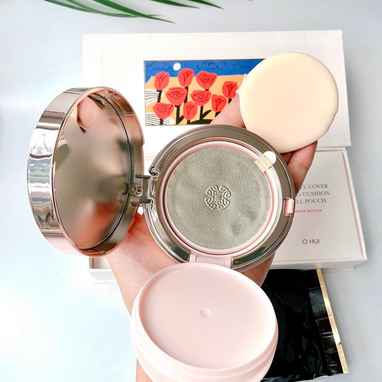 Set Phấn Nước Chống Nắng Ohui Ultimate Cover Lifting Cushion Flower Limited Edition - Image 9