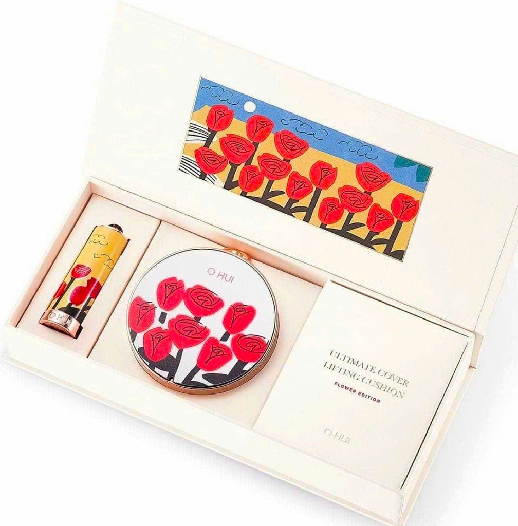 Set Phấn Nước Chống Nắng Ohui Ultimate Cover Lifting Cushion Flower Limited Edition - Image 11