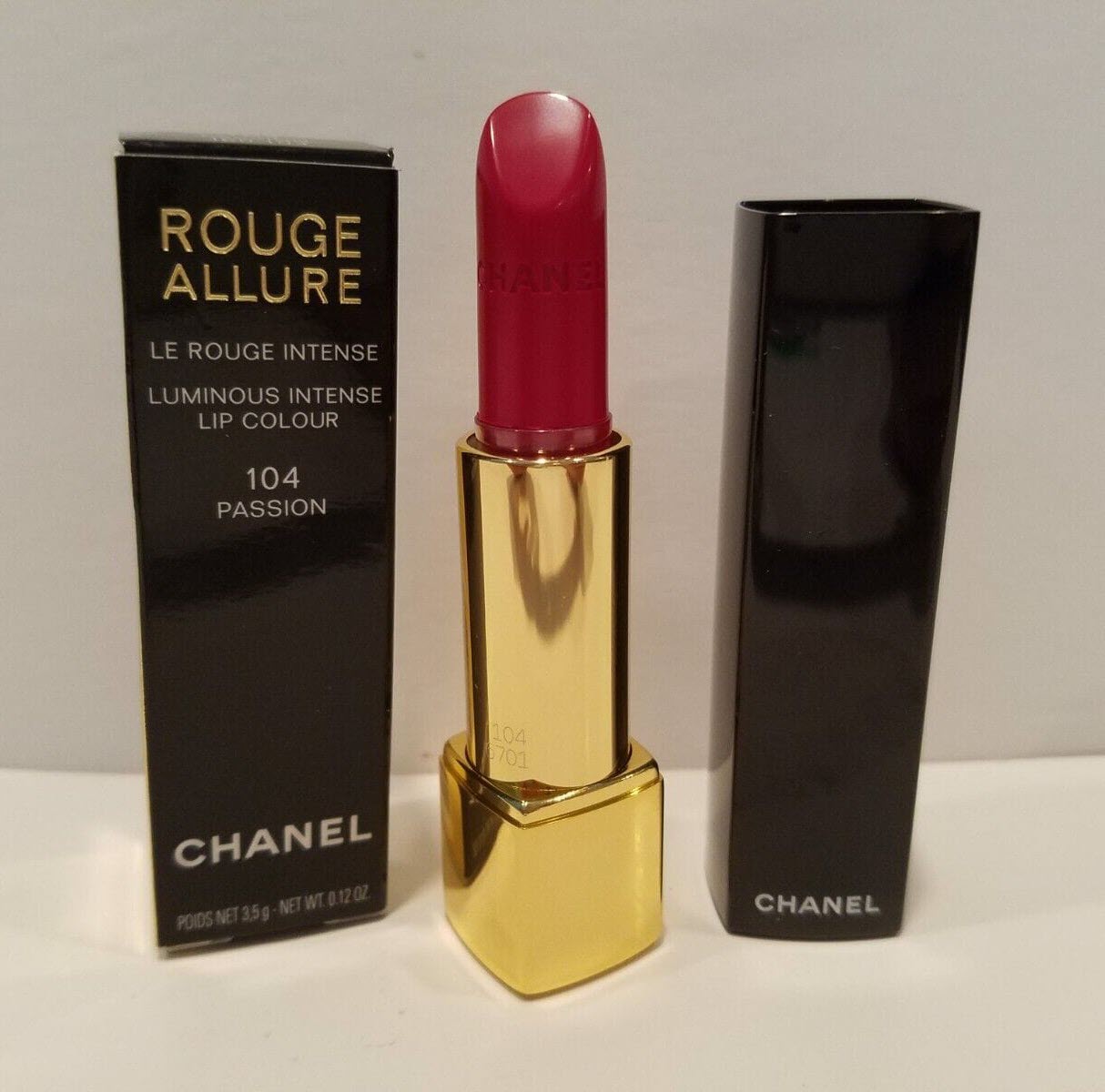Son Chanel Rouge Allure Luminous Intense 104 Passion - Màu Đỏ Thuần Ánh Cam - Image 6