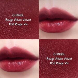 Son Chanel Rouge Allure Velvet 58 Rouge Vie - Màu Đỏ Mận Chín - Image 3