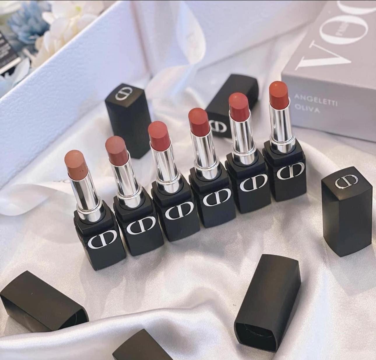 Son Dior Rouge Forever Transfer Proof Lipstick 300 Forever Nude Style (New) - Màu Nâu Đất - Image 9