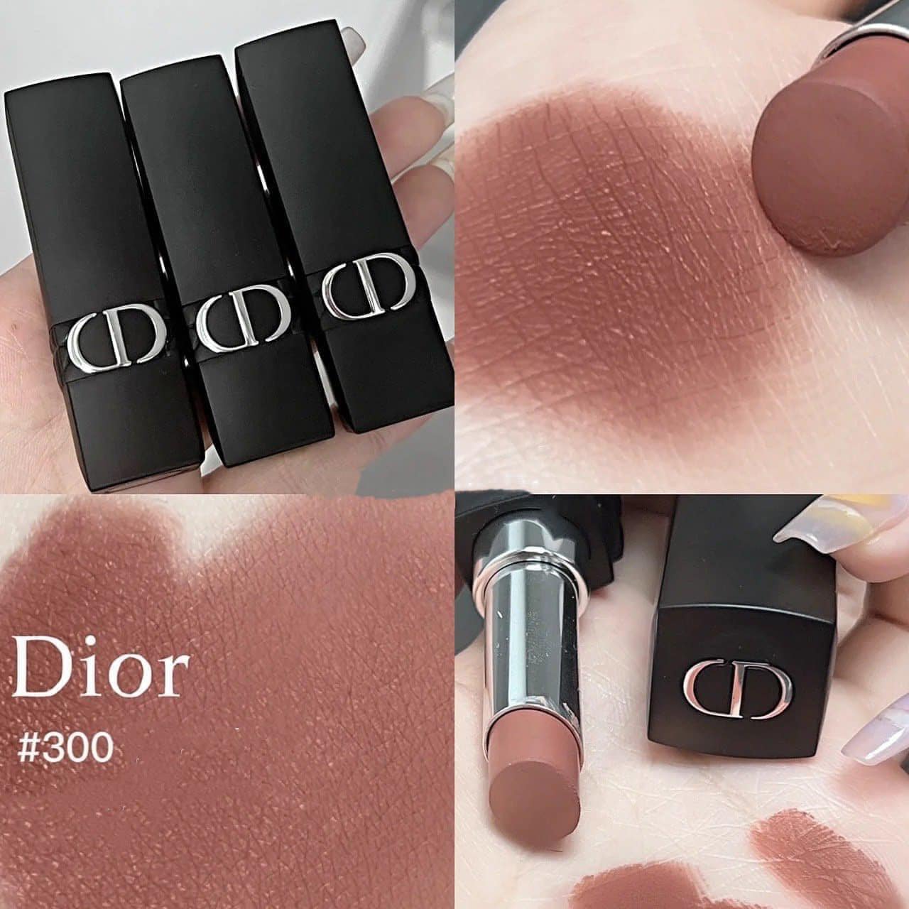 Son Dior Rouge Forever Transfer Proof Lipstick 300 Forever Nude Style (New) - Màu Nâu Đất - Image 3