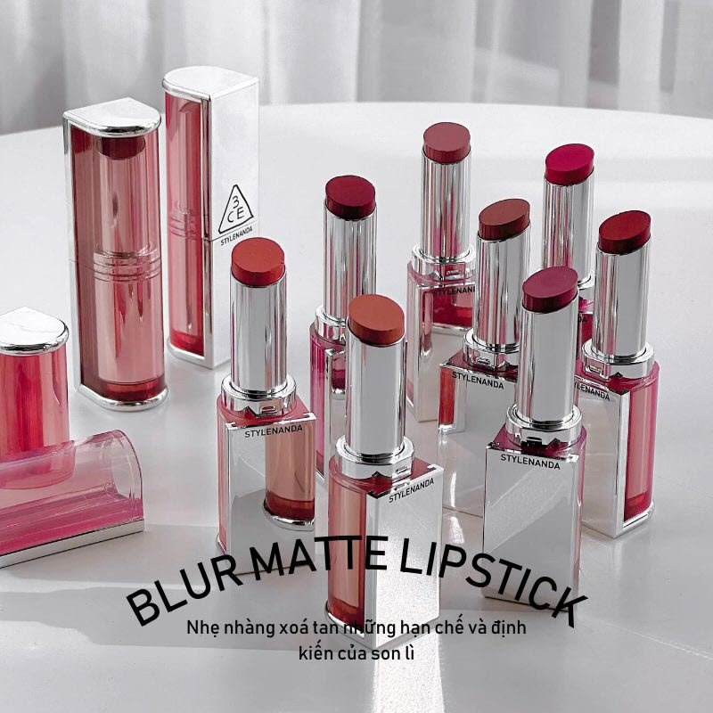 Son 3CE Blur Matte Lipstick Apricot Filter - Màu Cam Đào San Hô - Image 6