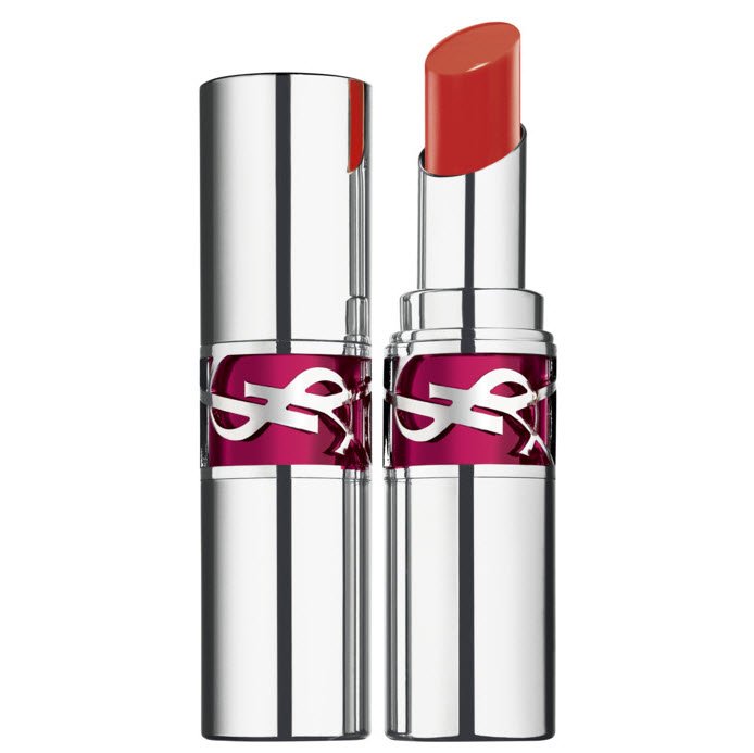 Son YSL Rouge Volupte Candy Glaze 9 Tangerine Tease - Màu Đỏ Tươi Ánh Cam