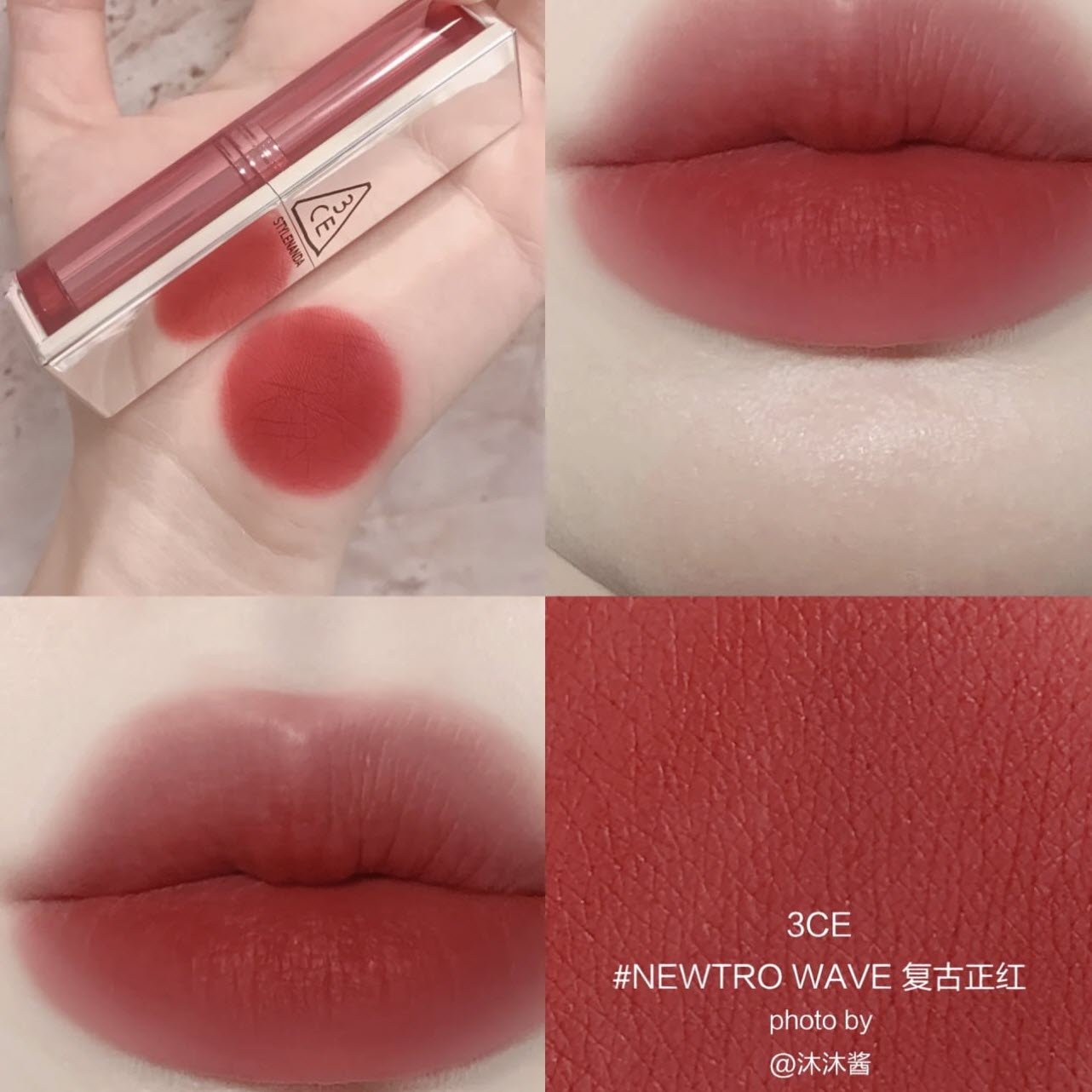 Son 3CE Blur Matte Lipstick Newtro Wave - Màu Đỏ Lạnh - Image 3